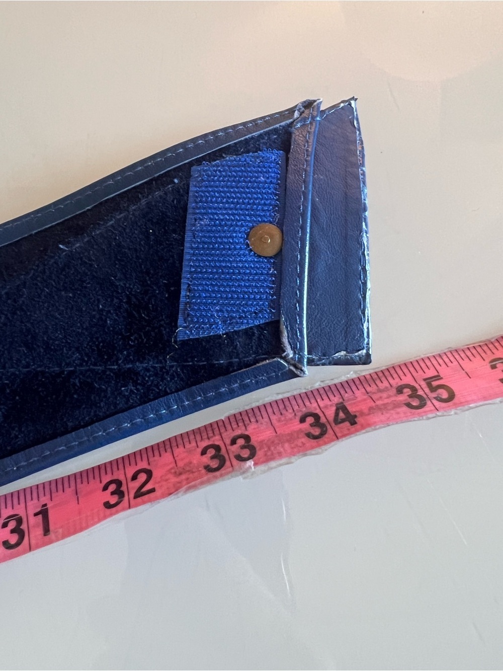 Boutique Blue Leather Statement Waist Belt Avant Garde Retro Wide Belt - Picture 11 of 12